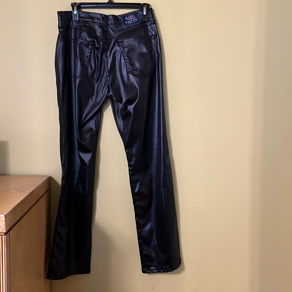 Ce’st toi black shiny pants